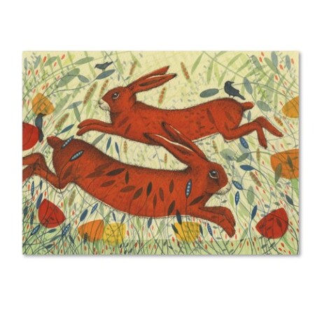 Trademark Fine Art Michelle Campbell 'Hares & Crow' Canvas Art, 24x32 ALI10933-C2432GG